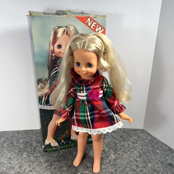 ideal Other - VTG 1969 Ideal Chrissy Look Around Velvet Doll w/ Box Hair Grows No Shoes
